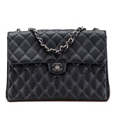 シャネル マトラッセ ココマーク チェーンショルダーバッグ ブラック キャビアスキン レディース CHANEL 【中古】